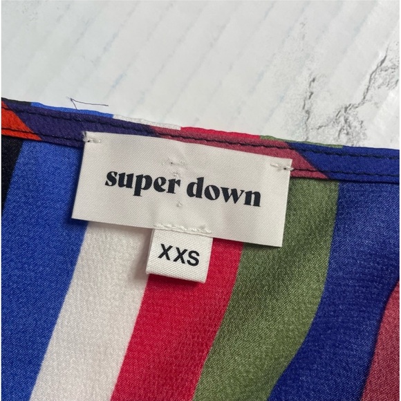 SUPERDOWN Revolve Ella Multicolor Stripe Maxi Dress XXS - Picture 7 of 10